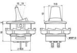 Διακόπτης Rocker OFF-ON 4 Pin SPST, Φωτιζόμενος Κόκκινο LED 6A/250VAC, Φ18mm SCI R13-405AL-05 - Image 2