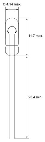 Λαμπάκι Neon T1 1/4 6VDC 40mA Φ4mm - Image 2