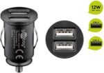 Goobay Φορτιστής Οχημάτων 12/24VDC με 2x USB-A 12W/2.4A Max. 44177