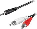 Καλώδιο 3.5mm Stereo Αρσενικό σε 2x RCA Χαλκός 3m Μαύρο Goobay 51650
