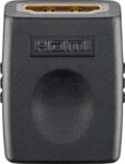 Adaptor HDMI v2.0 Θηλυκό σε Θηλυκό με Επίχρυσα Βύσματα Μαύρο Goobay 60729