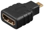 Adaptor HDMI Θηλυκό σε Micro HDMI Αρσενικό με Επίχρυσα Βύσματα Μαύρο Goobay 68842
