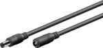 Καλώδιο Προέκτασης με Βύσμα DC 5.5x2.5mm Αρσενικό σε Θηλυκό 3m Μαύρο Goobay 71401