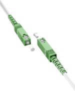 Καλώδιο Σύνδεσης Οπτικής Ίνας SC/SC APC 25m για FTTH Router OS2 Single Mode LSZH Ø3mm Λευκό Goobay 59605 - Image 3