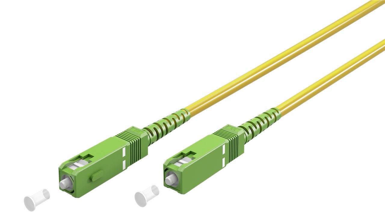 7560794880-o1.jpg Καλώδιο Σύνδεσης Οπτικής Ίνας SC/SC APC 15m για FTTH Router OS2 Single Mode LSZH Ø3mm Κίτρινο Goobay 59643 - Image 1