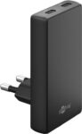 Goobay Ταχυφορτιστής Πρίζας με 2x USB-C Power Delivery 65W Max. Τεχνολογίας GaN Γωνιακός Μαύρος 75725