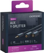 Adaptor 3.5mm Stereo Αρσενικό σε 2x 3.5mm Stereo Θηλυκά 10cm με Επιχρυσωμένα Μεταλλικά Βύσματα Clicktronic 70491 - Image 5