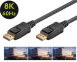 Καλώδιο DisplayPort v1.4 8K 60Hz 32.4Gbps 1m Μαύρο Goobay 61696 - Image 2