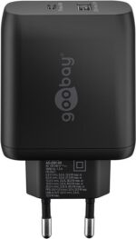 Goobay Ταχυφορτιστής Πρίζας με 1x USB-C Power Delivery 45W Max & 1x USB-A 12W Μαύρος 65411 - Image 2