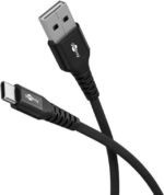 Goobay Καλώδιο Ταχείας Φόρτισης USB-C σε USB-A 15W 0.5m Supersoft Υφασμάτινο με Μεταλλικά Βύσματα Μαύρο 74525