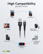 Goobay Καλώδιο Ταχείας Φόρτισης USB-C σε USB-A 15W 0.5m Supersoft Υφασμάτινο με Μεταλλικά Βύσματα Μαύρο 74525 - Image 4