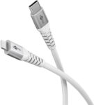 Goobay Καλώδιο Ταχείας Φόρτισης Lightning σε USB-C 60W 1m Supersoft Υφασμάτινο με Μεταλλικά Βύσματα Λευκό 74519