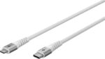 Goobay Καλώδιο Ταχείας Φόρτισης Lightning σε USB-C 60W 1m Supersoft Υφασμάτινο με Μεταλλικά Βύσματα Λευκό 74519 - Image 2