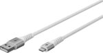 Goobay Καλώδιο Ταχείας Φόρτισης Lightning σε USB-A 12W 1m Supersoft Υφασμάτινο με Μεταλλικά Βύσματα Λευκό 74511 - Image 2