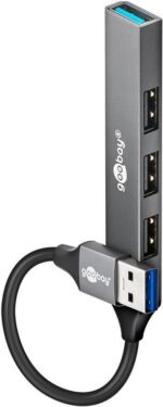 Goobay USB 3.2 Type-A Hub 4 Θυρών με Σύνδεση 1xUSB-A 3.2 & 3xUSB-A 2.0 74456