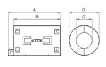 Φερρίτης Καλωδίων Φ13mm 80Ω TDK ZCAT3035-1330-BK - Image 3