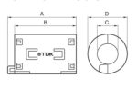 Φερρίτης Καλωδίων Φ11mm 40Ω TDK ZCAT2132-1130-BK - Image 3