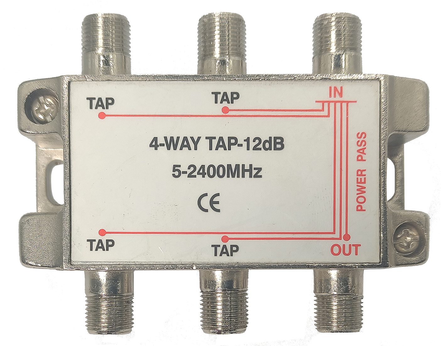 004387-o1.jpg Διακλαδωτής TAP-OFF 4 Εξόδων 12dB 5-2400MHz ST-912C - Image 1