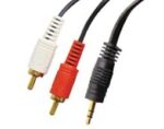 Καλώδιο 3.5mm Stereo Αρσενικό σε 2x RCA Αρσενικά 3m Μαύρο VNzane R306