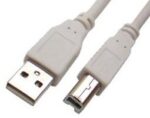 Καλώδιο USB 2.0 Type A Αρσενικό σε Type B Αρσενικό 1.8m Μπεζ VNzane