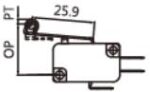 Microswitch Snap Action με Έλασμα 25mm & Ροδάκι, SPDT 5A/250VAC, Faston Zippy VM-05S-06C0-Z - Image 2