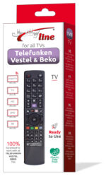 JollyLine Τηλεχειριστήριο Αντικατάστασης για Beko / Vestel / Telefunken TV Μαύρο JL1721 - Image 2