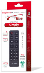 JollyLine Universal Simply Τηλεχειριστήριο Βασικών Λειτουργιών TV 1:1 Μαύρο JL1731 - Image 2