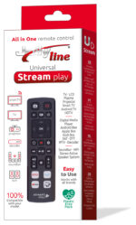 JollyLine Stream Play Universal Τηλεχειριστήριο για IPTV / TV / Συσκευές Ήχου Μαύρο JL1732 - Image 2