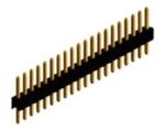 Βέργα Ακίδων (Pin Header) Αρσενική 40 Pin (1x40) Ίσια για PCB με Βήμα 2.54mm 112Α-SS40
