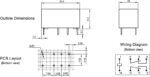 Ρελέ Ηλεκτρομαγνητικό 12VDC 2A 2 Επαφών N.C+N.O 8 Pin για PCB Hongfa HFD27/012-S - Image 3
