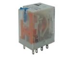 Ρελέ Ηλεκτρομαγνητικό 24VDC 10A 2 Επαφών N.C+N.O 8 Pin για Βάση με LED Carlo Gavazzi