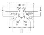 Ρελέ Ηλεκτρομαγνητικό 110VDC 10A 2 Επαφών N.C+N.O 8 Pin Λυχνίας Schrack MT221110 - Image 2