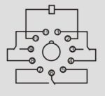 Ρελέ Ηλεκτρομαγνητικό 24VDC 10A 3 Επαφών N.O+N.C 11 Pin Λυχνίας Asiaon 60.13-3 - Image 2