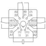 Ρελέ Ηλεκτρομαγνητικό 48VDC 10A 3 Επαφών Ν.C+Ν.O 11 Pin Λυχνίας Schrack MT321048 - Image 2