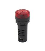 Buzzer για Panel με Κόκκινο Flashing LED 220VAC 80dB Φ22mm Xindali AD22-22MSD