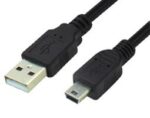 Καλώδιο USB 2.0 Type A Αρσενικό σε Mini USB 5 Pin Αρσενικό 5m Μαύρο Comp 04.001.0201