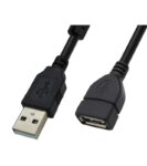 Καλώδιο Προέκτασης USB 2.0 Type A Αρσενικό σε Θηλυκό με Φερρίτη 1.8m Μαύρο Pully 04.001.0251