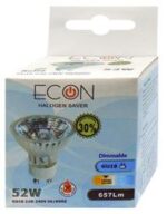 Λάμπα Αλογόνου GU10 220VAC 50W Θερμό Λευκό 2700K 760lm ECON 02.001.1112 - Image 2