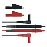 Mastech Ακροδέκτες Πολυμέτρου 132mm CATIII-CATIV με Κροκοδειλάκια 55mm & Μήκος Καλωδίου 1m T3060A+C3109B