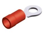 Ακροδέκτης Δακτυλίου Φ8.4mm για Καλώδιο έως 1.5mm² με Κόκκινη Μόνωση Χαλκός Fuji VR1.25-8
