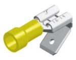 Ακροδέκτης Faston Ίσιος Θηλυκός 6.6mm με Διακλάδωση για Καλώδιο έως 5mm² με Κίτρινη Μόνωση Επικασσιτερωμένος Χαλκός VPB5.5-250