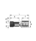 Ακροδέκτης Faston Ίσιος Θηλυκός 6.6mm με Διακλάδωση για Καλώδιο έως 5mm² με Κίτρινη Μόνωση Επικασσιτερωμένος Χαλκός VPB5.5-250 - Image 2