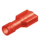 Ακροδέκτης Faston Ίσιος Θηλυκός 6.4mm για Καλώδιο έως 1.5mm² με Κόκκινη Πλήρης Μόνωση Ορείχαλκος FF1-6.4AFC