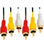 Καλώδιο 3x RCA Αρσενικά σε Αρσενικά 5m Επιχρυσωμένα Μαύρο Lancom AV241-33G