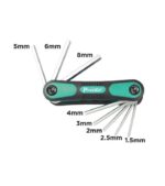 Σετ Κλειδιών Allen 1.5-8mm 8τμχ. Αναδιπλούμενα ProsKit HW-121M - Image 2