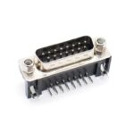 Βύσμα D-Sub 15 Pin Αρσενικό Γωνιακό για PCB 111-DR-15P
