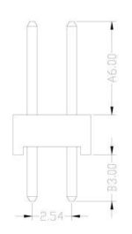 Βέργα Ακίδων (Pin Header) Αρσενική 80 Pin (2×40) Ίσια για PCB με Βήμα 2.54mm Επίχρυση HY1005-10 - Image 3