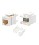 Βύσμα Keystone RJ45 UTP Cat.5e Θηλυκό Krone 180° Λευκό SUTΤ N110-08