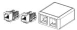 Διπλή Πρίζα Δικτύου RJ45 Cat.6 Εξωτερική με Keystone Βύσματα Λευκή SUT - Image 2