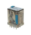 Ρελέ Ηλεκτρομαγνητικό 230VAC 5A 4 Επαφών N.O+N.C 14 Pin Βάσης με Πλήκτρο Test Asiaon 55.04 RGN DQN